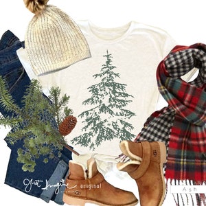 White Christmas ~ Woman&#39;s Holiday Shirt, Women&#39;s Xmas shirt, winter tee, chic winter tshirt, holiday tee, great gift, Christmas shirt,trendy