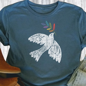 Peace Dove ~ Women's Peace Shirt, women's peace t, peace tee, women's tee, peace on earth t, gift for her, boho t, fashion tee