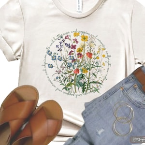 Buttercup ~ Wild Flowers Shirt, Wildflower Tshirt, Floral Shirt, Botanical Shirt, Flower Shirt,Nature Lover Shirt, Ladies Shirts, Flower Tee