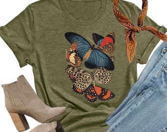 Butterfly Beauty ~ Womens Butterfly Tee, nature tee, butterfly t, butterfly shirt, wildlife tee, butterfly shirt, eco tee, nature gift