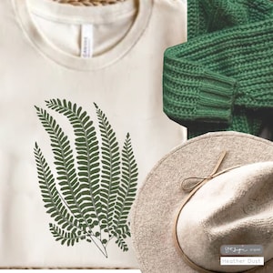 Forest Fern ~ Fern Tee, Women&#39;s shirt, Forest tee, Flower Shirt, Floral Shirt, Botanical Shirt, Nature tee, Nature Lover Shirt, Ladies tee