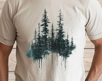 Maglietta grafica Tanglewood Forest: maglietta unisex in cotone naturale