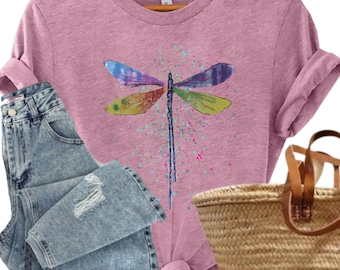 Dragonfly T-Shirt: Women's Boho Graphic Tee