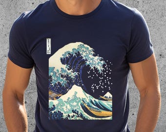 Hokusai Wave T-shirt, Japanese Art, Great Wave off Kanagawa