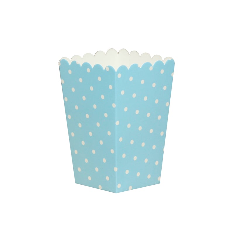 Blue Polka Dot Popcorn Boxes Blue Polka Dot Popcorn Scoop Blue Etsy
