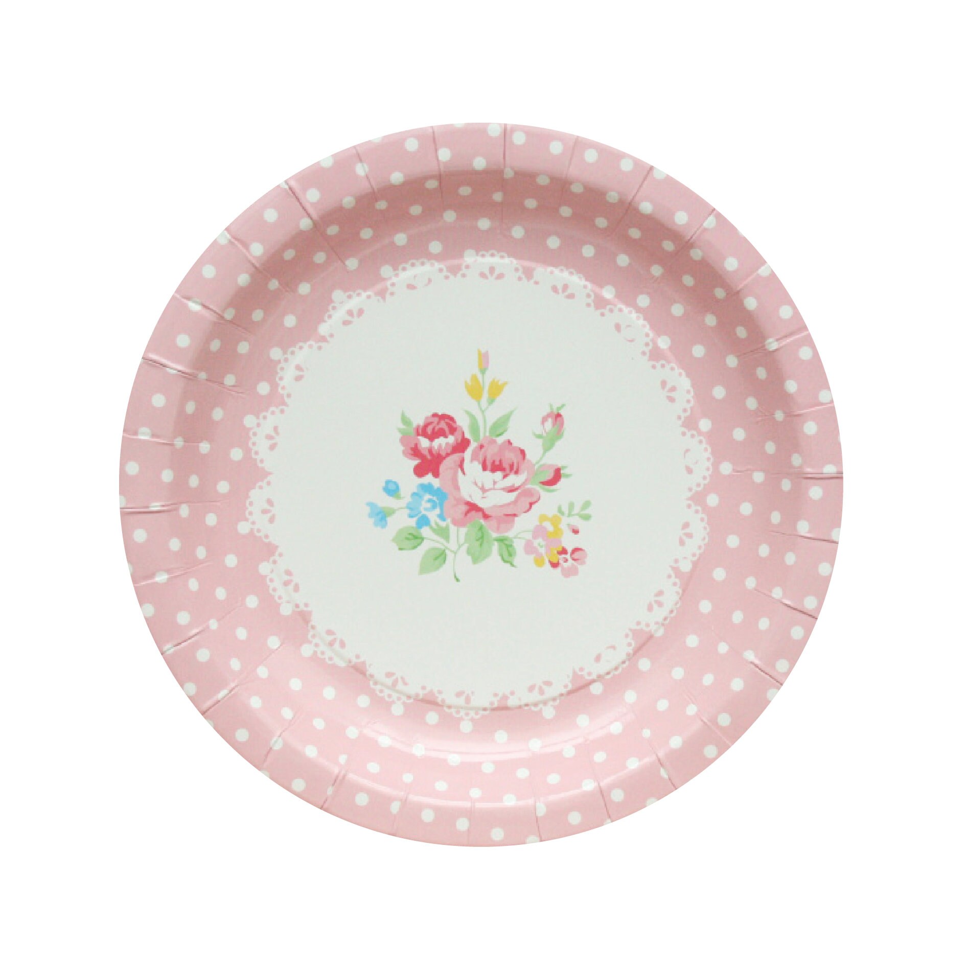10 Floral paper plates Pink flower party plates Pink farm Etsy