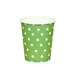 10 Lime Green Polka Dot Paper Cups 9 Oz Green Party Paper Cups Lime Green Party Favors Green Birthday Party Cups Drinking Paper Cups Favor