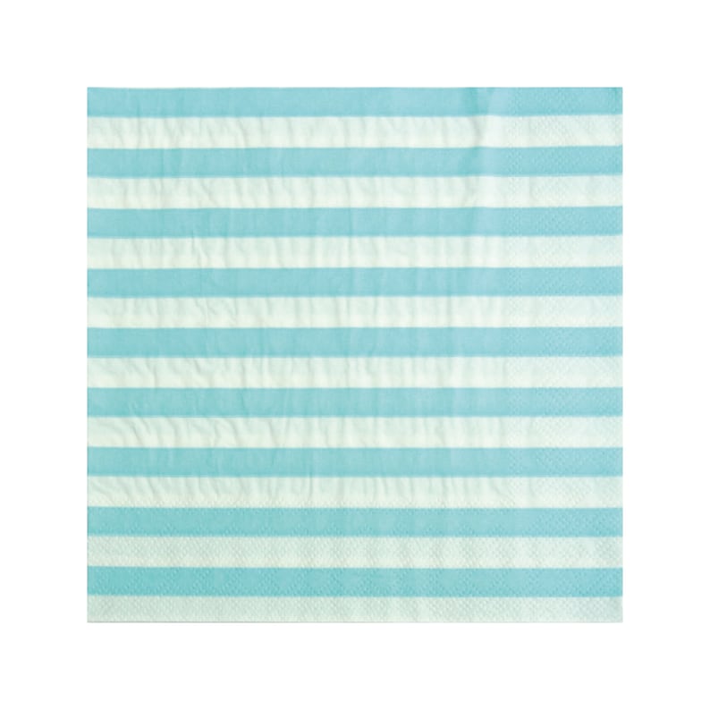 30 Blue Striped Paper Napkins Blue Party Napkins Blue Baby Etsy