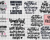 51 Homeschool SVG PNG File Bundle UPDATED 10 New Files