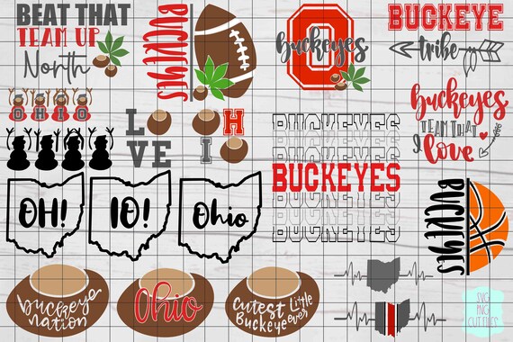 Download Papercraft Templates Love College Sports Fan Iron On Stencil Design Go Bucks Template Cutting Files For Cricut And Silhouette Ohio State Svg Ohio Buckeye Svg
