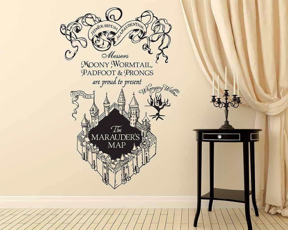 The marauder's Map Sticker Vinyl Wall Decal Home Decorate Etsy