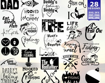 Fishing SVG - Ultimate Bundle Pack, Fish SVG, Fishing SVG Files, Fish Hook Svg, Lake Svg, Fishing Pole Svg, Fishing Svg Bundle, Cut Files