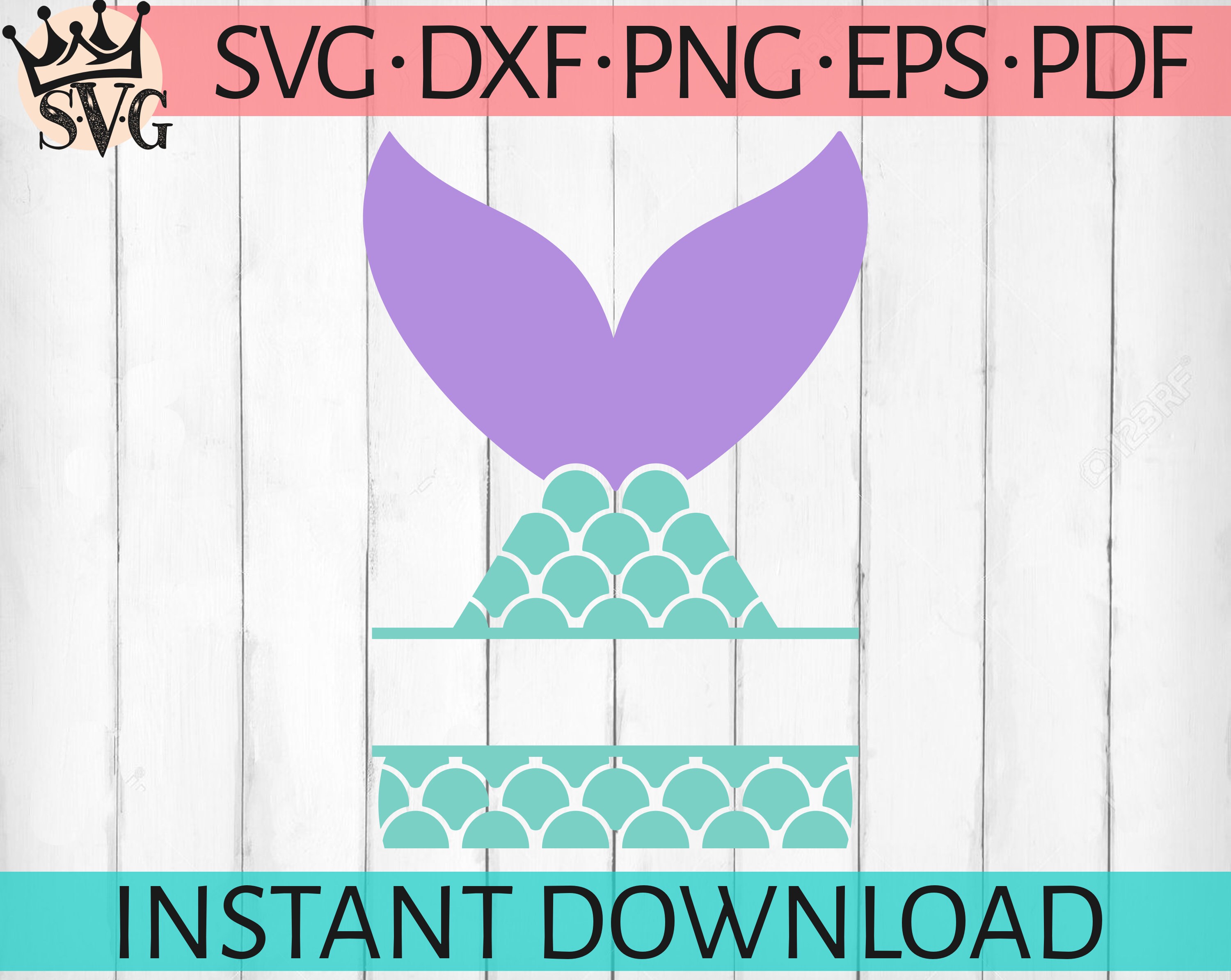 Download Mermaid Tail SVG Split Monogram, Mermaid SVG, Mermaid Tail ...