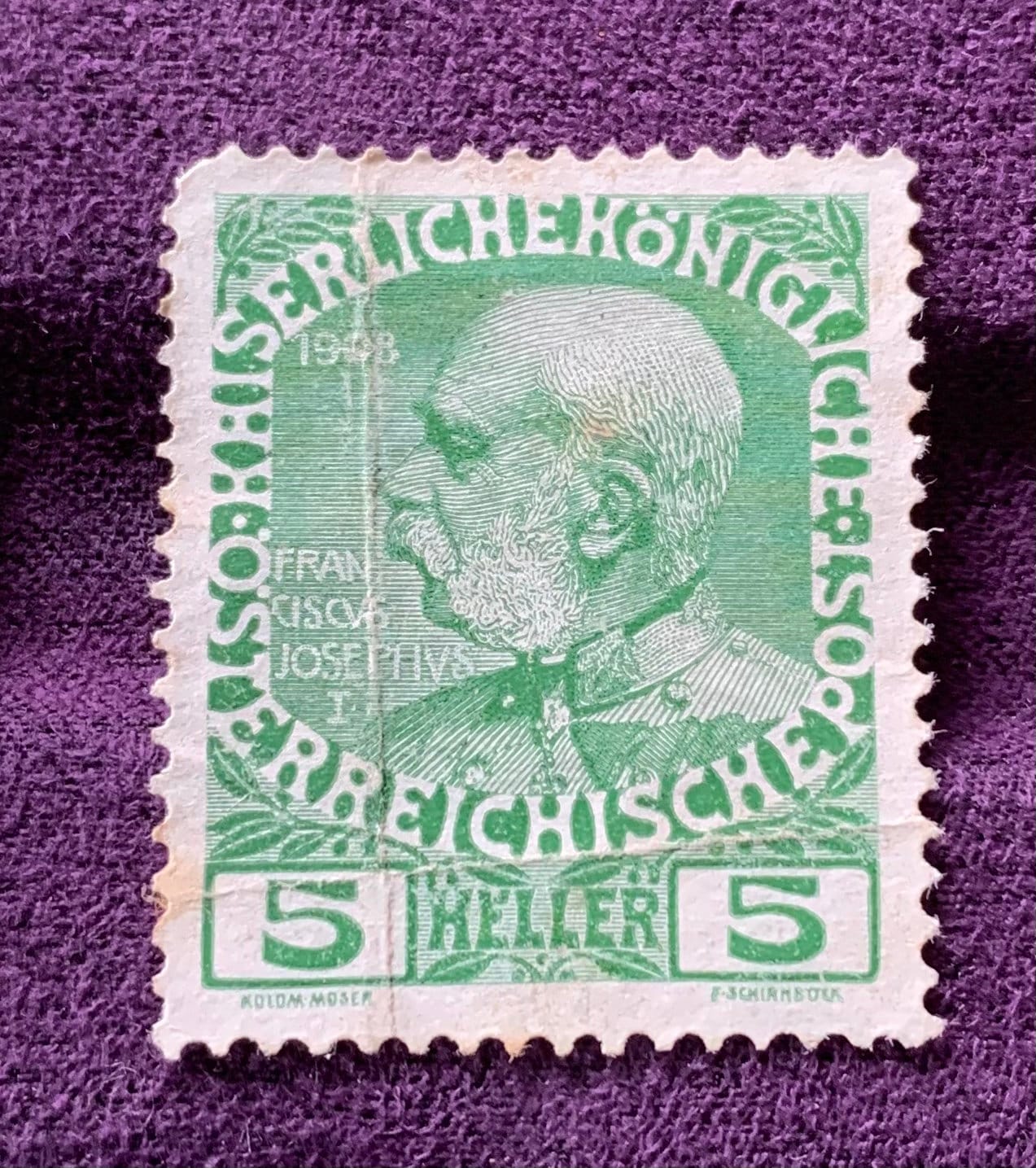 Austrian Rare Stamps KAIISER FRANZ JOSEPH 1 1910 Used - Etsy