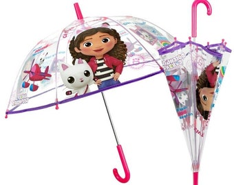 Gabbys Dollhouse transparent manual umbrella 45cm