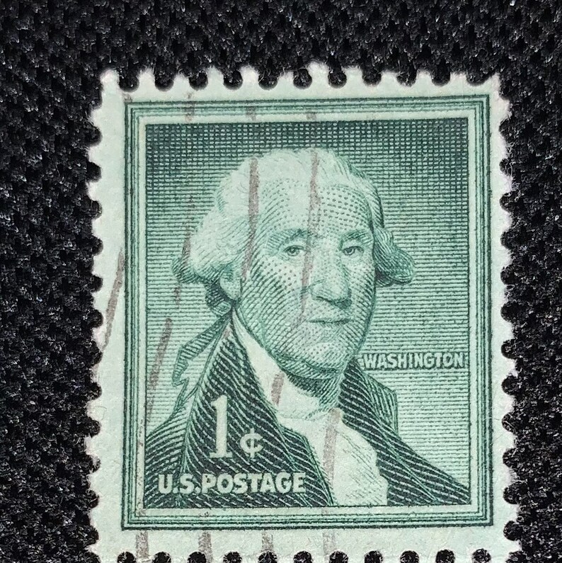 Vintage Washington 1c Green Stamp. 191222..very Good Condition