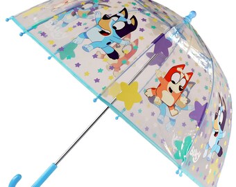 Bluey manual transparent mushroom umbrella 48cm