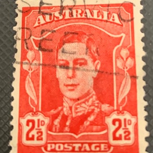 Rare 1942 King George V1 stamp (Service Tennat Creek Mark)