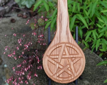 Wood Spanking Paddle Pentagram BDSM
