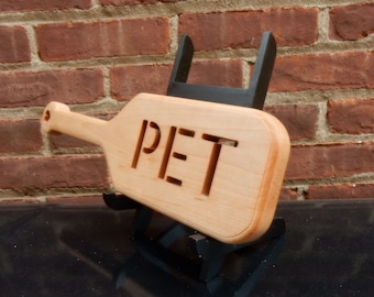 Wood Spanking Paddle maple Pierced With "PET" BDSM