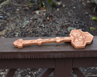 Wood Spanking Paddle Bio Hazard