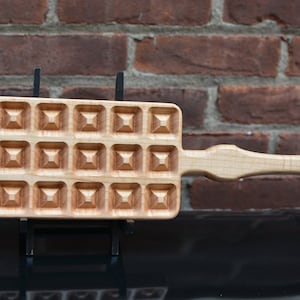 Wood Spanking Paddle  Waffle Texture