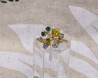 Multi-Gemstone Ring 14k Yellow Gold