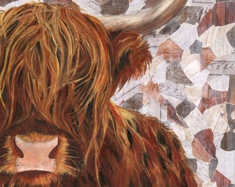 Giclee fine art print of "Harry" the Highland Cow