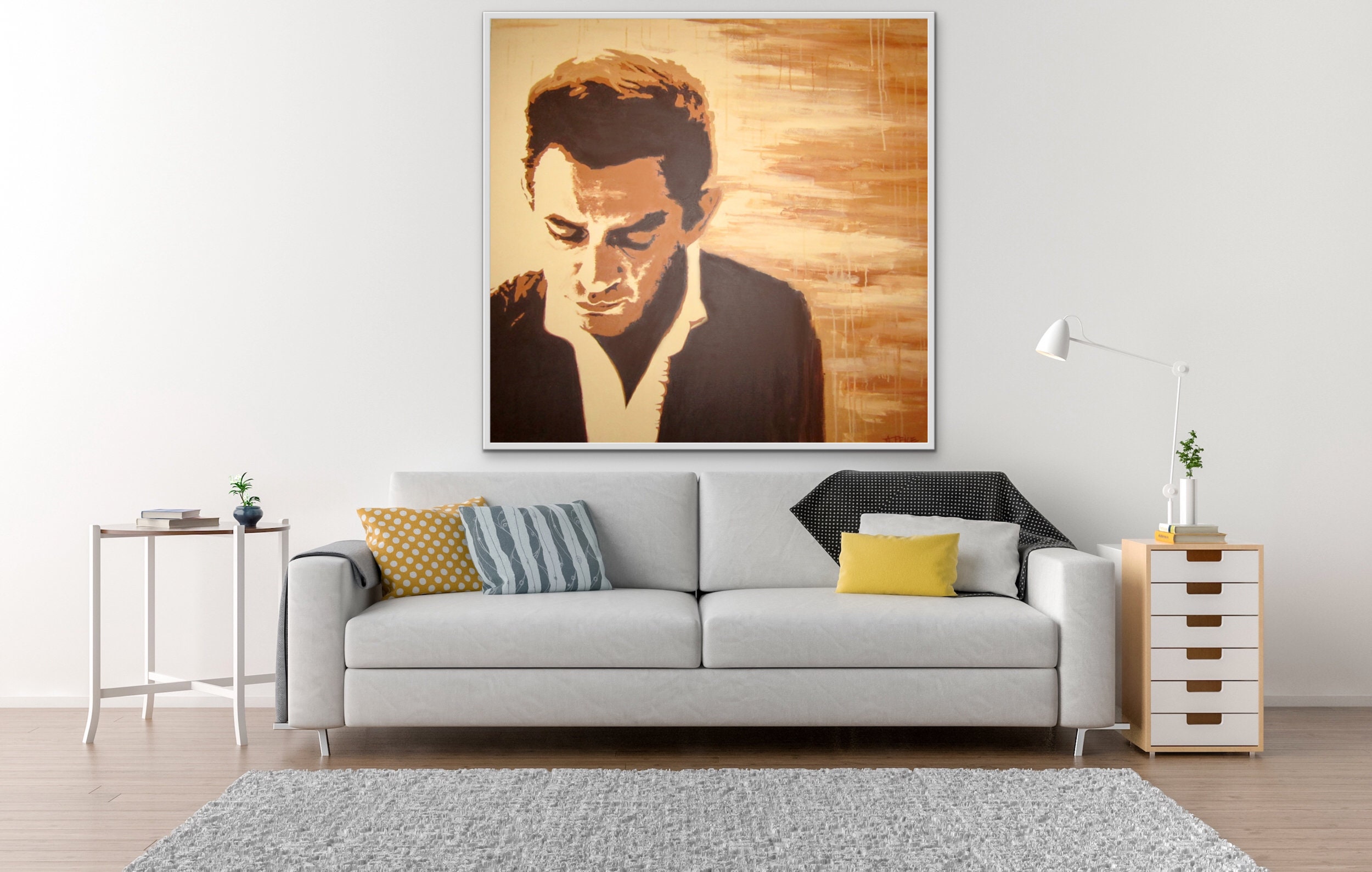 Johnny Cash Giclee Print of Original Painting - Etsy