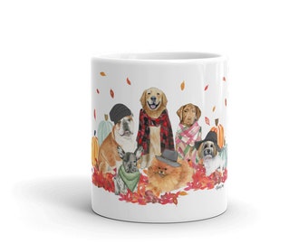 Cute Fall Dog Lover Coffee Mug