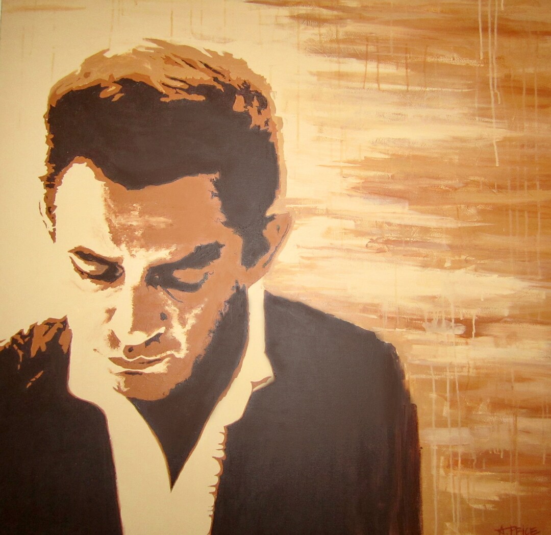 Johnny Cash Giclee Print of Original Painting - Etsy