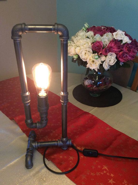 Industrial Retro Steel Pipe Table Desk Lamp Zenith Steampunk Edison Free Uk