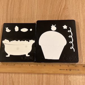 Sizzix black dies, Sizzix dies cut fabric, cork, metal, cardboard, sold individually, your choice