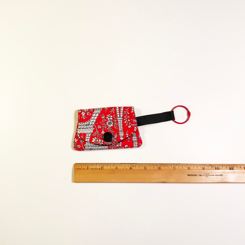 Paris key chain wallet SALE Paris themed wallet ready to ship French themed gift card holder business card holder under 15
