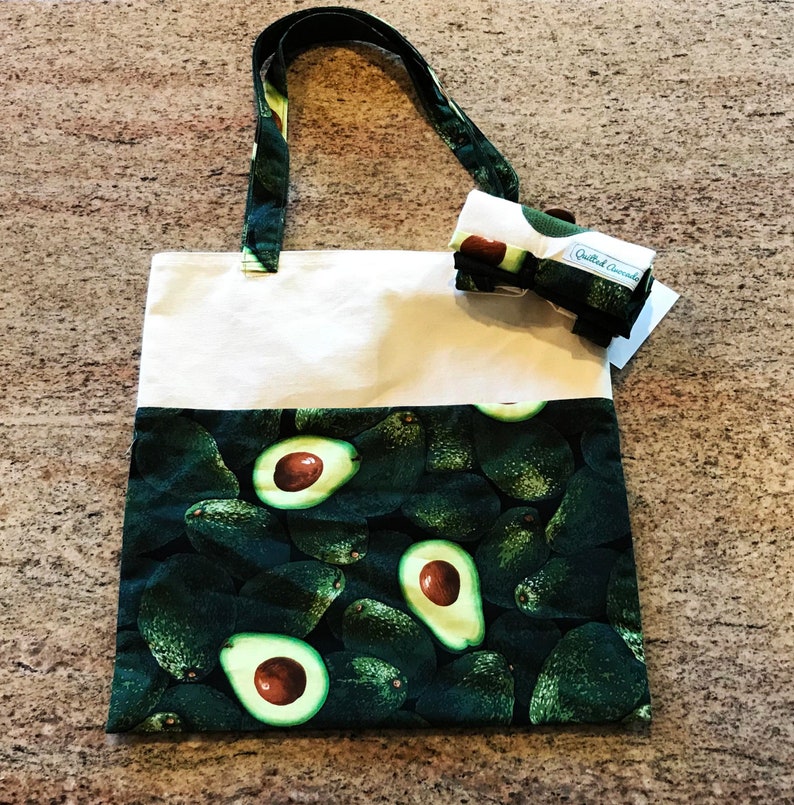 Avocado foldup shopping bag foldup Farmer/'s Market bag avocado tote bag reusable avocado grocery bag keto reusable fold-up grocery bag