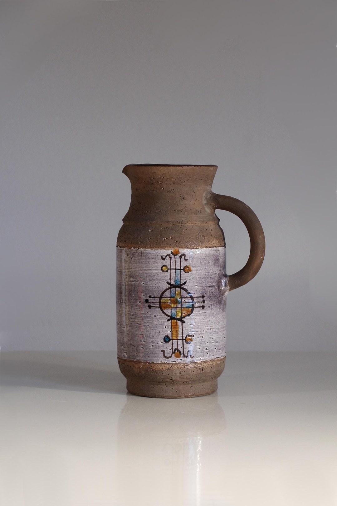 VINTAGE BITOSSI VASE Rare Aldo Londi Italian Pottery Jug Italy ...