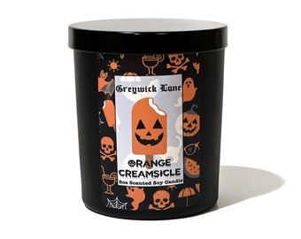 Orange Creamsicle Summerween Candle | Nostalgic Spooky Summer Scent | Halloween Horror Decor | Ice Cream Popsicle | Haunted Fragrance, 10oz