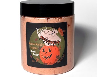 Geröstete Kürbis Körperbutter | Halloween Schlagsahne Lotion | Gruselige Herbst Hautpflege | Herbst Ernte Kamin Duft, 8 Unze