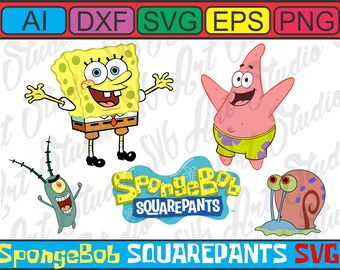 SpongeBob, Plankton, Patrick & Gary SVG