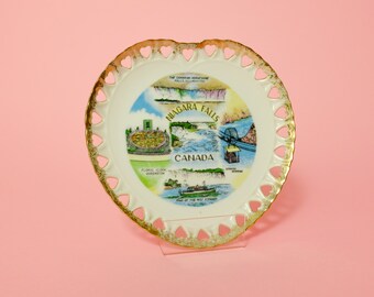 Vintage decorative plate Niagara Falls Canada wall plate ESD Japan wall plate porcelain 1950s souvenir Ref. 2310