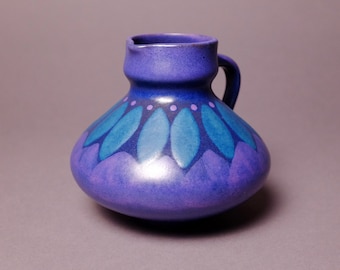 Vintage ceramic jug or vase, KMK Kupfermühle Viola series, designed by Olga Nawothnig, Mid Century Modern, Ref. 158