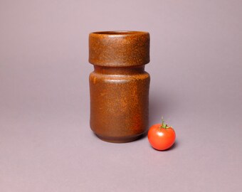 Mid Century Studio ceramic vase, brown, narrow, large, Ref. 118