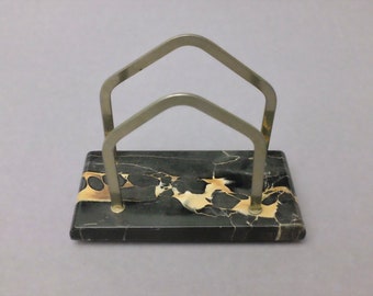 Art Deco letter holder desk set, marble, EGZ Ernst Georg Zimmermann, Ref. 2329