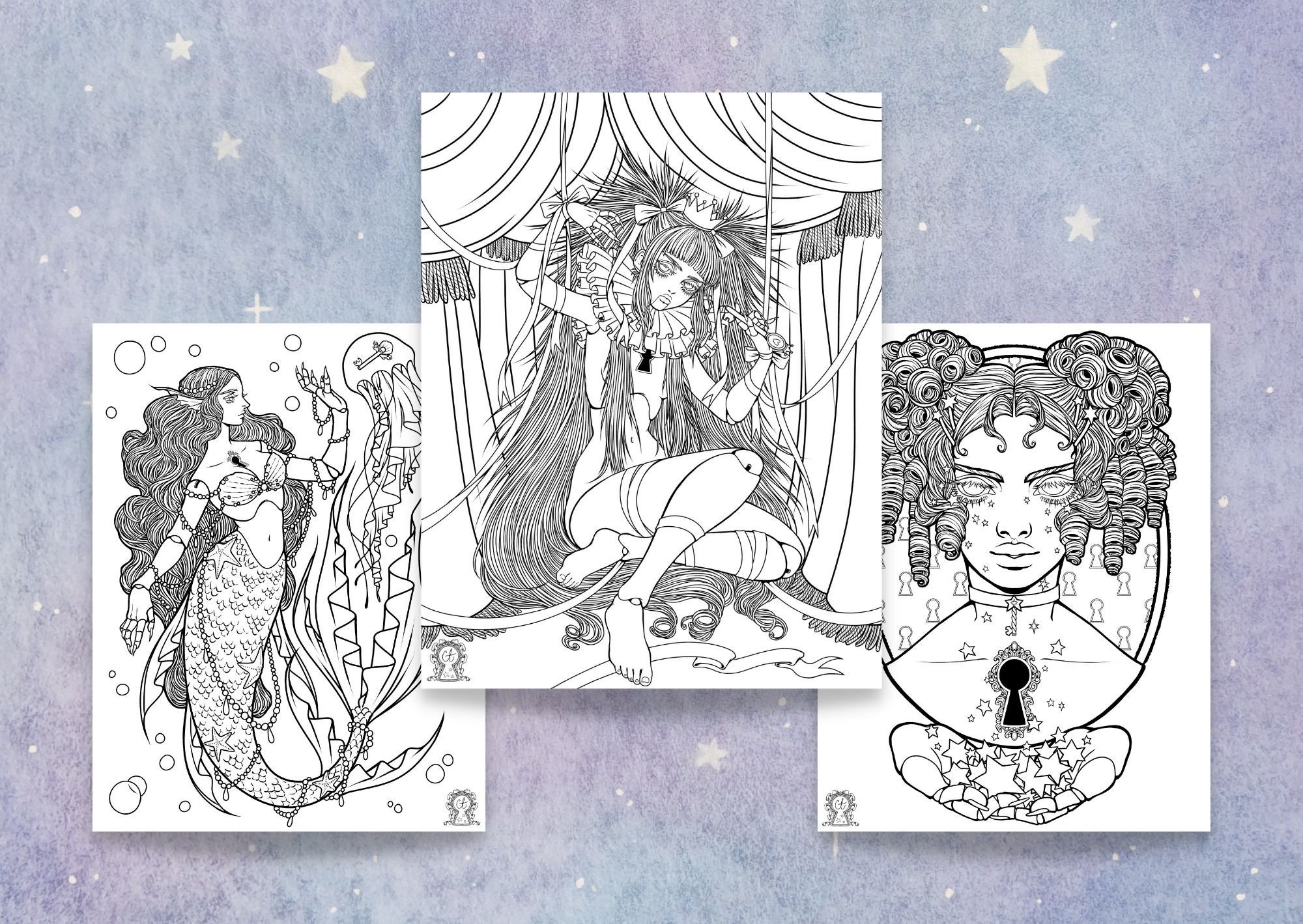 The Locket Doll Digital Coloring Book by Chloe Tersigni - Etsy