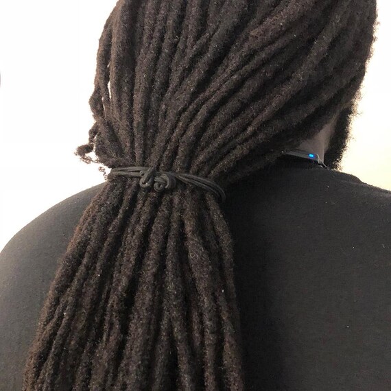4  White Dreadlock hair ties Thick,stretchy elastic scrunchy dreads locs