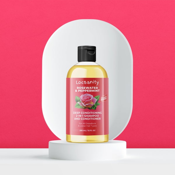 Rosewater and Peppermint Moisturizing, Conditioning and Nourishing 2 in 1 Shampoo