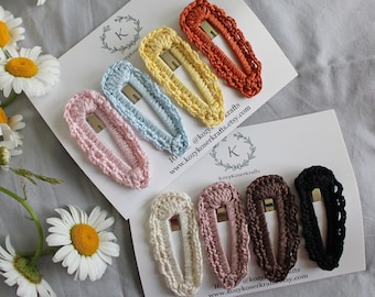 Crochet Snap Hair Clips: Handmade Boho Baby Accessories