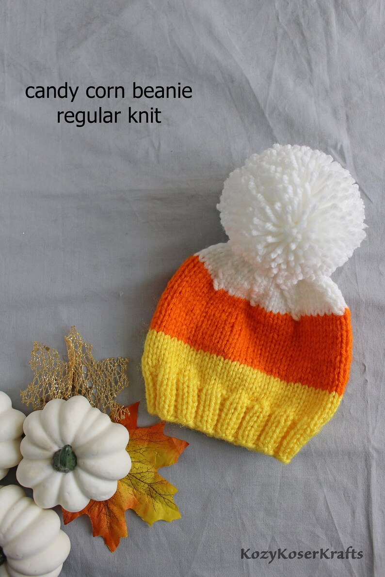 Pumpkin Baby Hat, Candycorn Baby Hat, Fall Beanie Kids, Fall Kids Hat, Pumpkin Kids Hat, Candycorn Kids Hat, Halloween Knit Hat, Fall Toques image 4