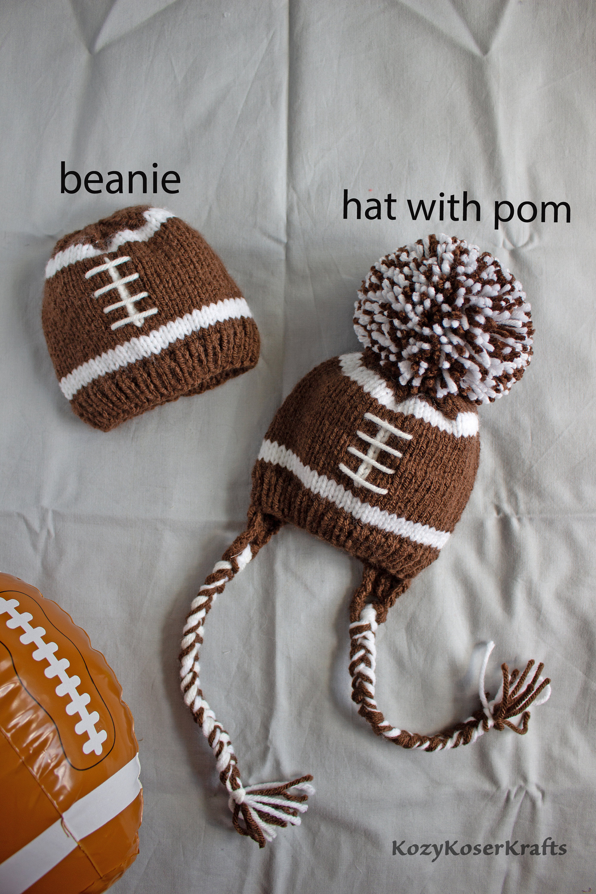 Football Hat, Baby Football Knit Hat, Toddler Football Hat, Toddler Football Knitted Hat, Baby Boy Hat, Baby Football Hat, Football Hat