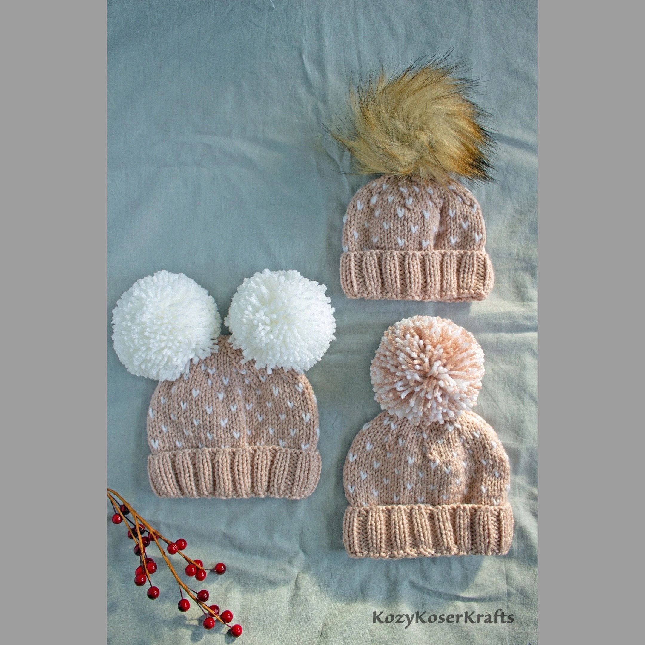 Easy Pom Pom Fleece Beanie Hat - Scattered Thoughts of a Crafty